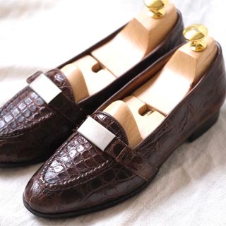 polo ralph lauren CROCODILE  LOAFER茶22.5