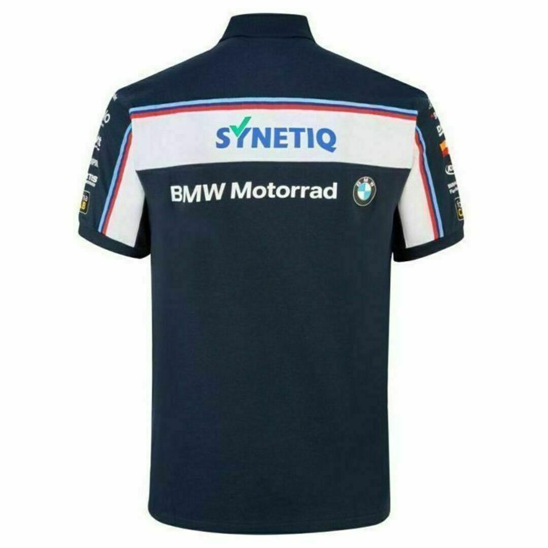 BMW(ビーエムダブリュー)の【BMW motorrad】SYNETIQbmw 公式　ポロシャツ　紺色【M】 自動車/バイクのバイク(装備/装具)の商品写真