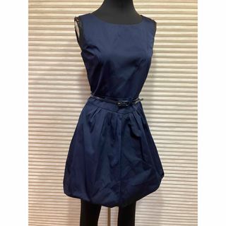 PROPORTION BODY DRESSING - ボディドレッシング美良品 ベルト付きバルーンワンピ 大人セレブ令嬢綺麗め