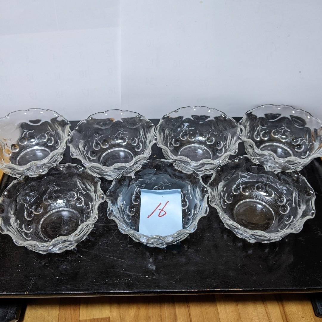 ガラス食器16　7客　デザート　小鉢 スマホ/家電/カメラのスマホアクセサリー(その他)の商品写真