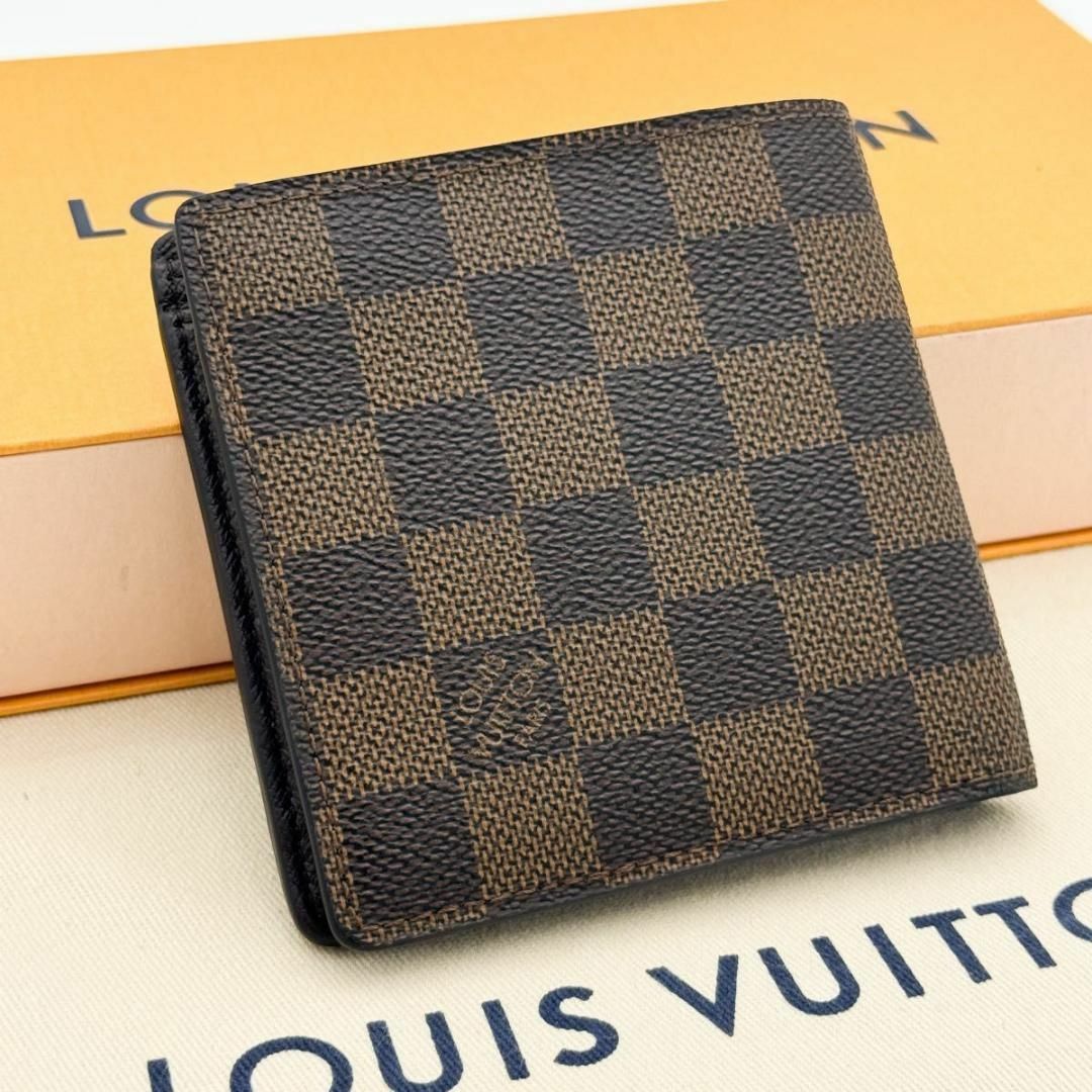 LOUIS VUITTON(ルイヴィトン)のヴィトン ダミエ ポルトフォイユ マルコ 二つ折り 財布 レディースのファッション小物(財布)の商品写真