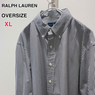 Ralph Lauren - ラルフローレン オーバーサイズXL ストライプ ボタンダウン 長袖シャツ