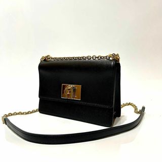 フルラ(Furla)の【極美品】　FURLA チェーン　ショルダーバッグ　ターンロック　ゴールド金具(ショルダーバッグ)