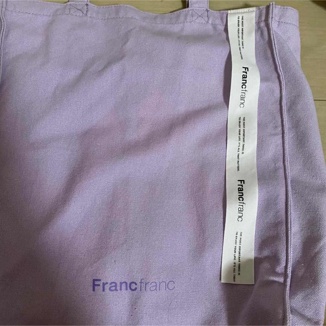 Francfranc(フランフラン)のフランフラン　ロゴトートバッグ　パープル　ラベンダー　M レディースのバッグ(トートバッグ)の商品写真