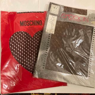 MOSCHINO ファンシーサポートタイツ&柄ストッキング　2セット(タイツ/ストッキング)