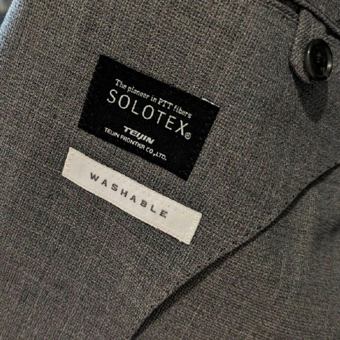 THE SUIT COMPANY(スーツカンパニー)のsolotex WASHABLE テーラードジャケット グレー メンズのジャケット/アウター(テーラードジャケット)の商品写真