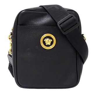 ヴェルサーチェ VERSACE バッグ レディース ブランド ショルダーバッグ メデューサ レザー ブラック 1002885 黒 コンパクト ミニバッグ おしゃれ 斜め掛け 【中古】