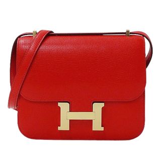 エルメス(Hermes)のエルメス HERMES バッグ レディース ブランド ショルダーバッグ コンスタンス 3 ミニ ミロワールシェーブル ルージュクー ゴールド金具 レッド 赤 コンパクト ミニバッグ おしゃれ 斜め掛け B刻印 【中古】(ショルダーバッグ)