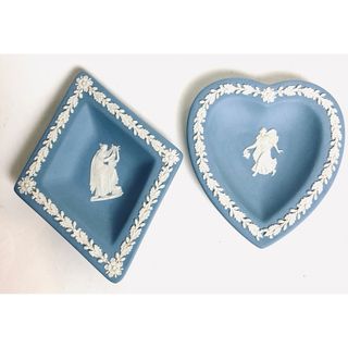 ウェッジウッド(WEDGWOOD)のウェッジウッド Wedgwood ジャスパーブルー ハート＆ダイヤ小皿セット(食器)