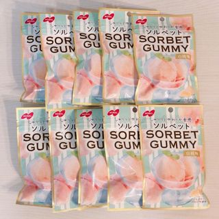 NOBEL SORBET GUMMY ノーベル ソルベットグミ 白桃味 10袋(菓子/デザート)