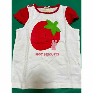 ホットビスケッツ(HOT BISCUITS)の新品☆ホットビスケッツ☆Tシャツ100cmいちご☆ミキハウス(Tシャツ/カットソー)