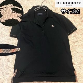 バーバリー(BURBERRY)のBURBERRY【バーバリーゴルフ】Mサイズポロシャツ 黒ホース刺繍ロゴ(シャツ/ブラウス(半袖/袖なし))