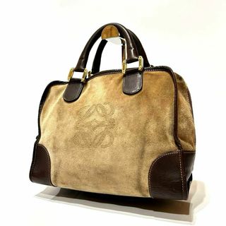 ロエベ(LOEWE)のLOEWE ハンドバッグ　アマソナ32 アナグラム　スウェード　ミニボストン(ハンドバッグ)