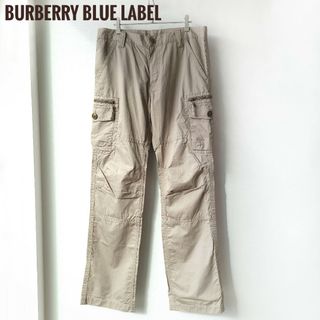 BURBERRY BLUE LABEL - 新品未使用タグ付き　バーバリーブルーレーベル　カーゴパンツ　L　コットン　リネン