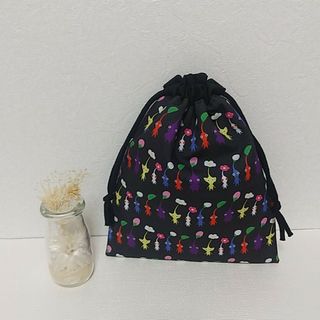 ピクミン 巾着 ハンドメイド(外出用品)