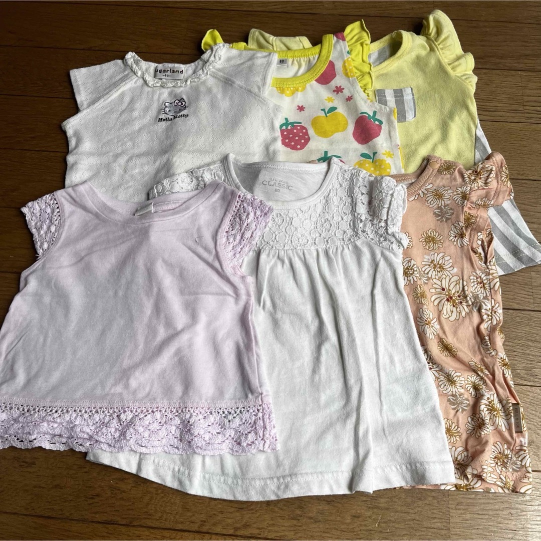 babyGAP(ベビーギャップ)のbaiyaギャップ80保育園遊び着まとめ売り春夏半袖ノンスリーブタ　女の子ベビー キッズ/ベビー/マタニティのベビー服(~85cm)(Ｔシャツ)の商品写真