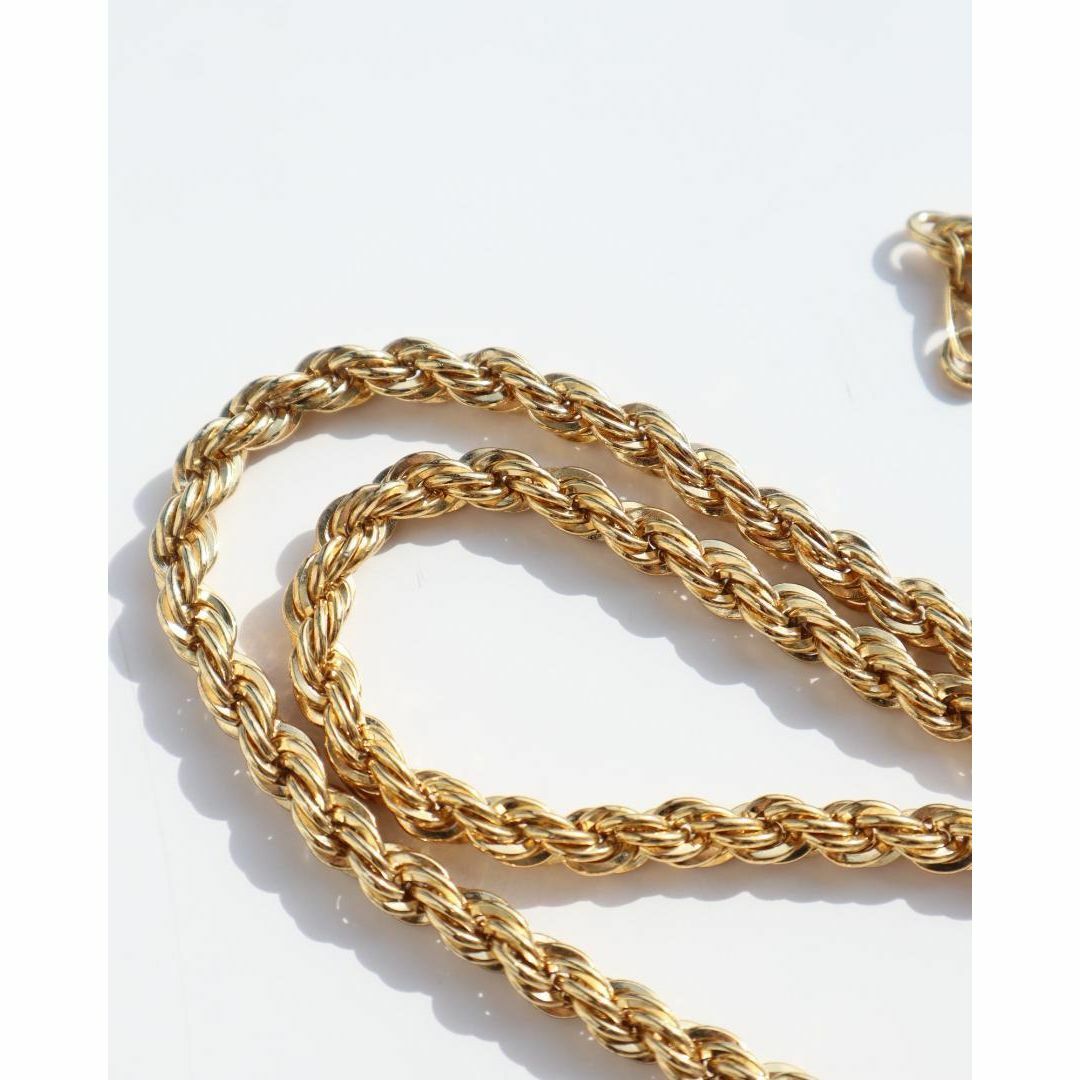 VINTAGE(ヴィンテージ)のゴールドカラー チャンキー ロープ チェーン vintage ネックレス 6㎜ メンズのアクセサリー(ネックレス)の商品写真