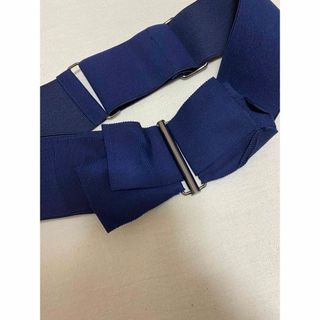 ランバンオンブルー(LANVIN en Bleu)のランバンオンブルー☆グログランリボンベルト(ネイビー)(ベルト)