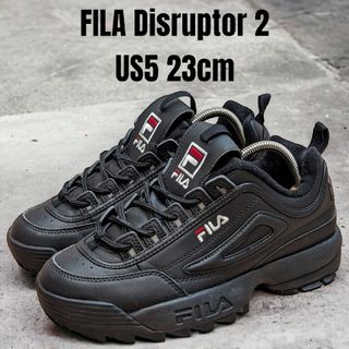 フィラ(FILA)のFILA フィラ Disruptor2 23cm ブラック 厚底スニーカー(スニーカー)