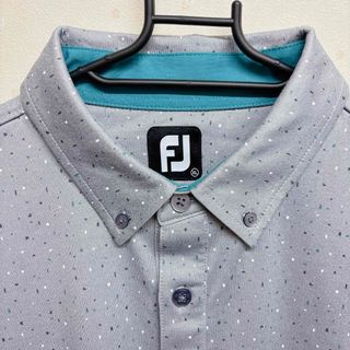 Footjoy フットジョイ FJ 総柄 長袖 ポロシャツ ゴルフウェア メンズ