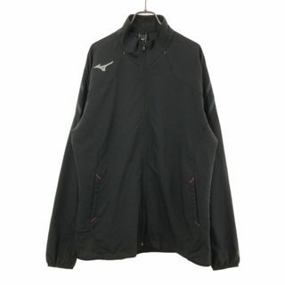 ミズノ(MIZUNO)のミズノ トレーニング 長袖 ジャケット 2XL ブラック Mizuno ビッグサイズ メンズ 古着 【240421】 メール便可(トレーニング用品)