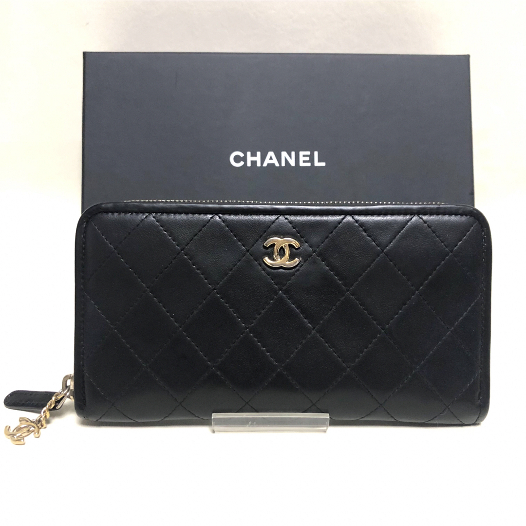 CHANEL(シャネル)のCHANEL シャネル  マトラッセ ラウンドファスナー 長財布 【Gカード有】 レディースのファッション小物(財布)の商品写真