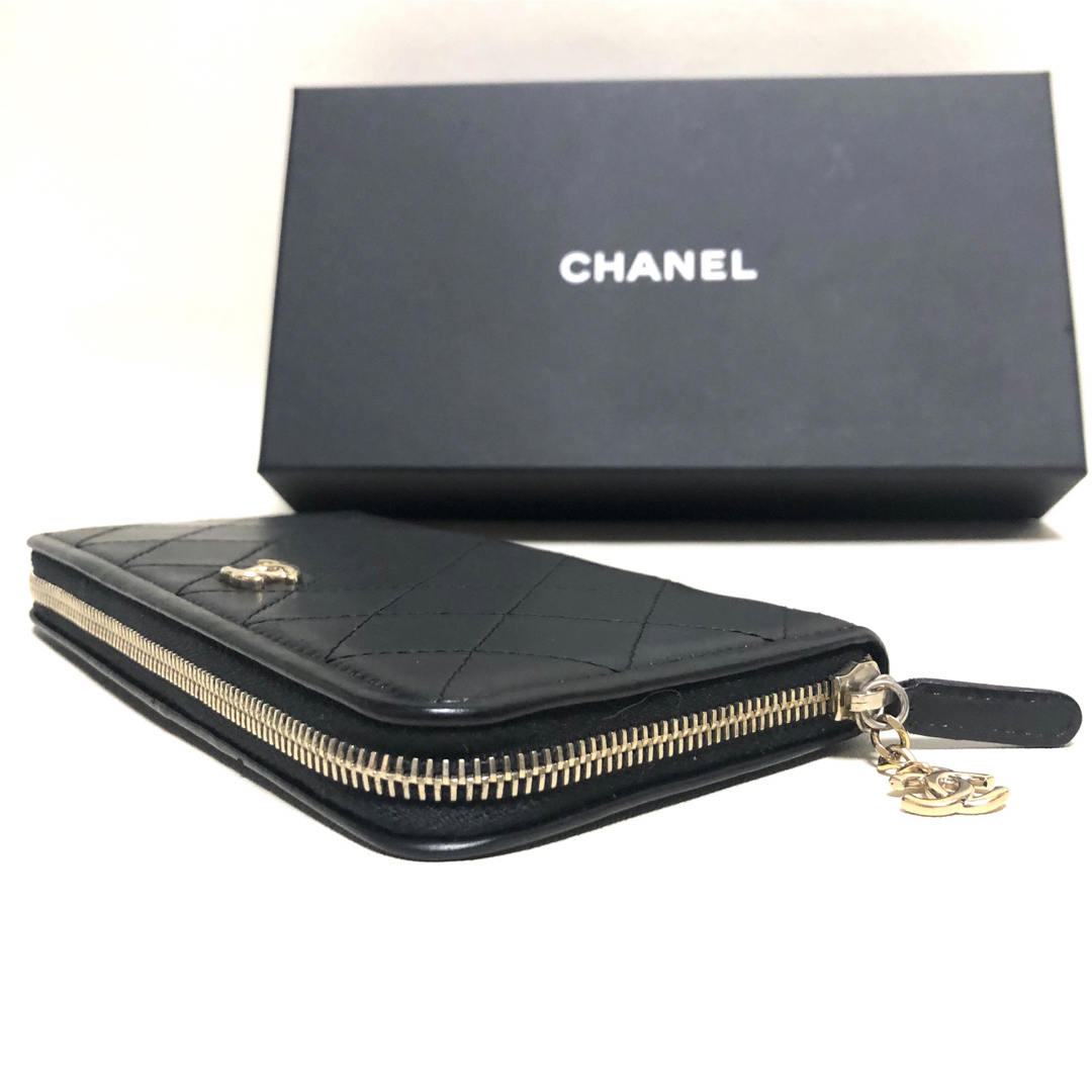 CHANEL(シャネル)のCHANEL シャネル  マトラッセ ラウンドファスナー 長財布 【Gカード有】 レディースのファッション小物(財布)の商品写真