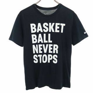 ナイキ(NIKE)のナイキ プリント バスケットボール 半袖 Tシャツ S ブラック NIKE メンズ 古着 【240421】 メール便可(バスケットボール)