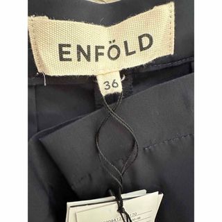 【ENFOLD】ワイドパンツ　ネイビー　36サイズ