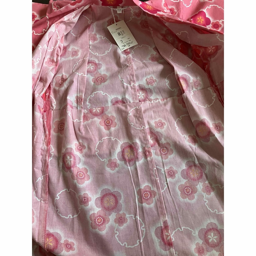 新品♡浴衣♡ピンク♡100cm キッズ/ベビー/マタニティのキッズ服女の子用(90cm~)(甚平/浴衣)の商品写真