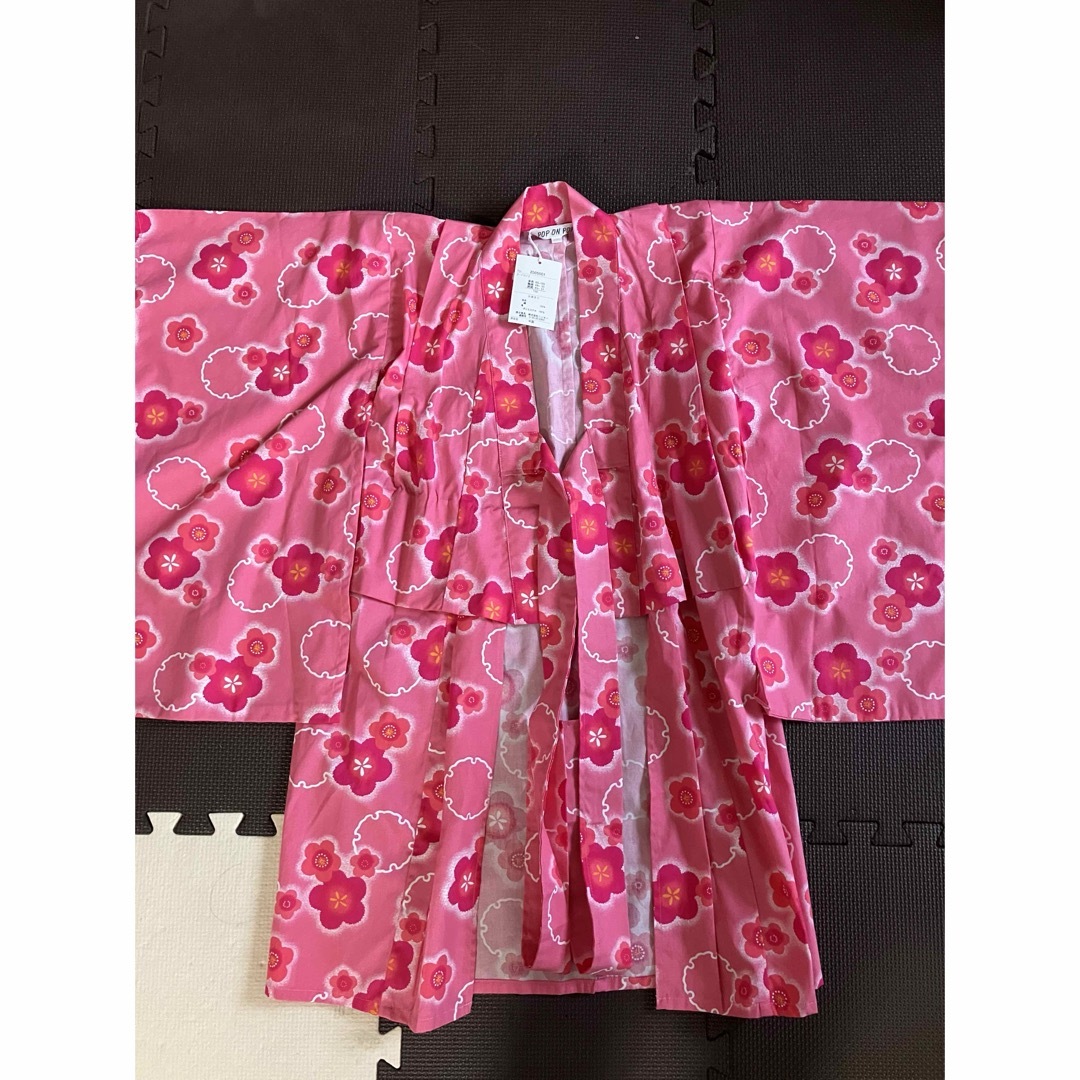 新品♡浴衣♡ピンク♡100cm キッズ/ベビー/マタニティのキッズ服女の子用(90cm~)(甚平/浴衣)の商品写真