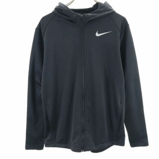 ナイキ(NIKE)のナイキ トレーニングジャージ L ブラック NIKE フード メンズ 古着 【240421】(トレーニング用品)