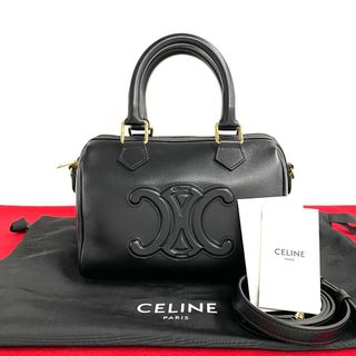 セリーヌ(celine)の未使用保管品 保存袋付 CELINE セリーヌ キュイル トリオンフ レザー 2way スモール ボストンバッグ ハンドバッグ ショルダーバッグ 65279(ハンドバッグ)