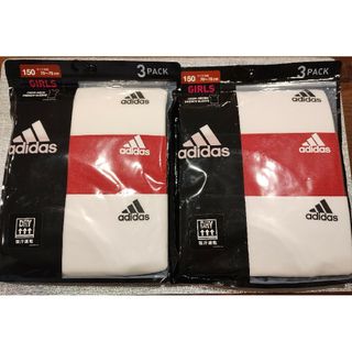 アディダス(adidas)の【150】〈2袋〉 アディダス Tシャツ クルーネック フレンチスリーブ 3枚組(Tシャツ/カットソー)