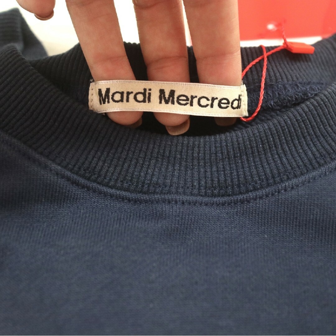正規品 マルディメクルディMardi Mercredi  刺繍スウェットネイビ メンズのトップス(スウェット)の商品写真
