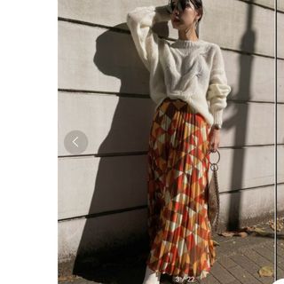 アメリヴィンテージ(Ameri VINTAGE)のAMERI  HEATHER RETRO SKIRT(ロングスカート)