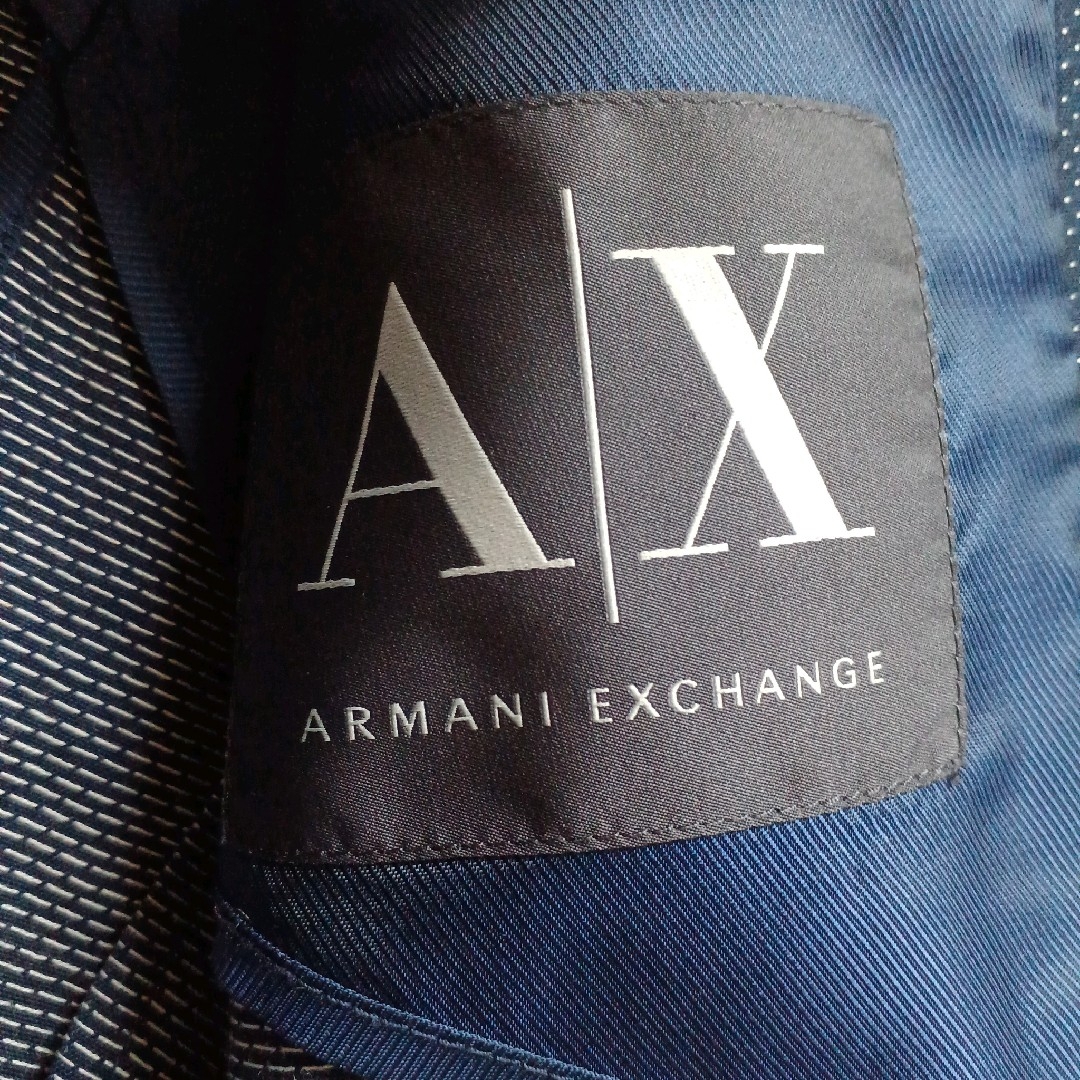 ARMANI EXCHANGE(アルマーニエクスチェンジ)のアルマーニエクスチェンジ　テーラードジャケット　36  ネイビー　ドット メンズのジャケット/アウター(テーラードジャケット)の商品写真