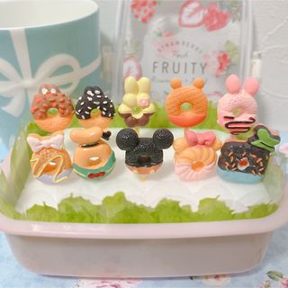 ディズニードーナツ ランチピックセット★お弁当ピック(弁当用品)