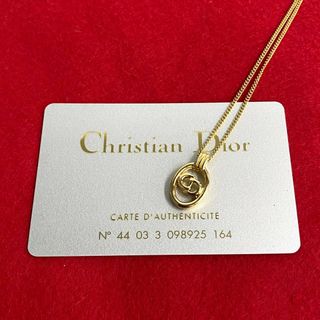 ディオール(Dior)のほぼ未使用 希少品 Christian Dior ディオール ヴィンテージ CD ロゴ チェーン ネックレス ペンダント アクセサリー ゴールド 36963(ネックレス)