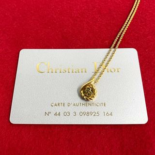 ディオール(Dior)のほぼ未使用 希少品 Christian Dior ディオール ヴィンテージ CD ロゴ モチーフ ネックレス ペンダント アクセサリー ゴールド 26704(ネックレス)