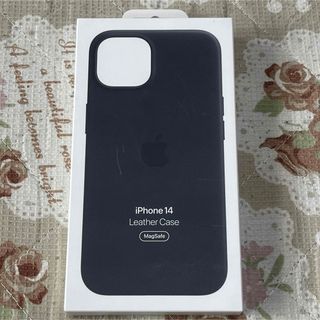 アップル(Apple)の新品未開封 アップル純正 iPhone 14 レザーケース ミッドナイト(iPhoneケース)