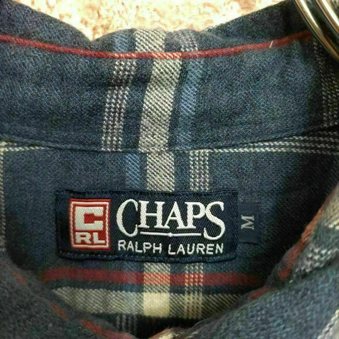 CHAPS(チャップス)のチャップスラルフローレン チェック柄 長袖ボタンダウンシャツ ネイビー Mサイズ メンズのトップス(シャツ)の商品写真