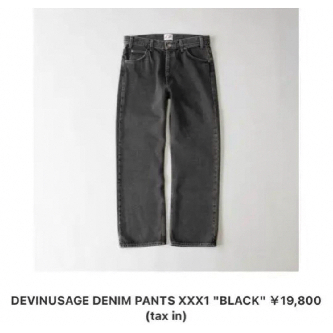 DEVINUSAGE デニムパンツXXX1 "BLACK" メンズのパンツ(デニム/ジーンズ)の商品写真