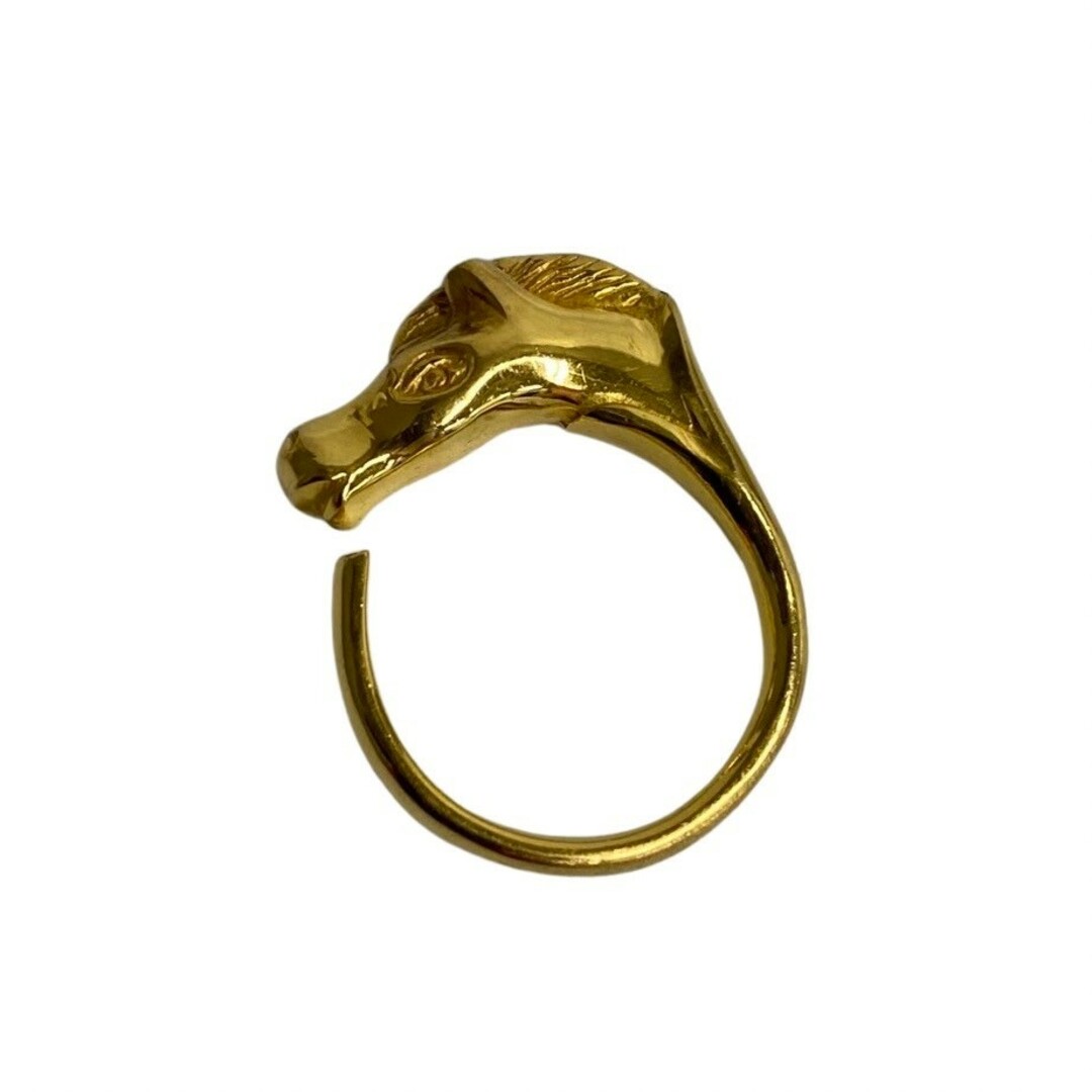 Hermes(エルメス)のほぼ未使用 HERMES エルメス シュバルホースリング シルバー925 10号 リング 指輪 アクセサリー レディース メンズ ゴールド 52070 レディースのアクセサリー(リング(指輪))の商品写真