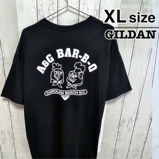 ギルタン(GILDAN)のUSA古着　GILDAN　Tシャツ　ブラック　プリント　キャラクター　アニマル(Tシャツ/カットソー(半袖/袖なし))