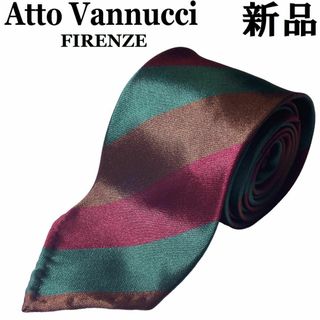 タイユアタイ(TIE YOUR TIE)の【新品】Atto Vannucci アット ヴァンヌッチ ストライプネクタイ36(ネクタイ)