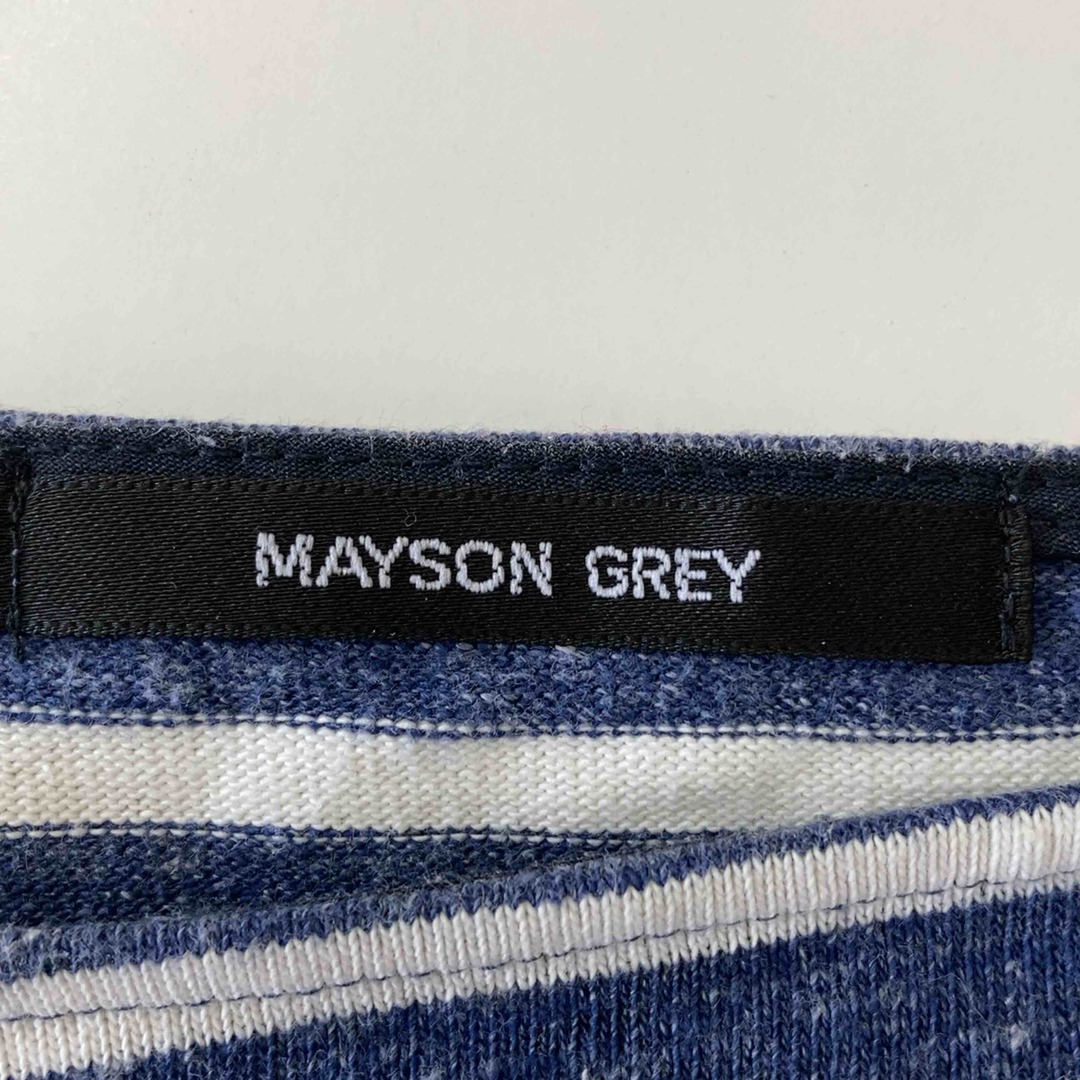 MAYSON GREY(メイソングレイ)のMAYSON GREY メイソングレイ レディース Tシャツ（長袖）白紺 ボーダー柄 tk レディースのトップス(Tシャツ(長袖/七分))の商品写真