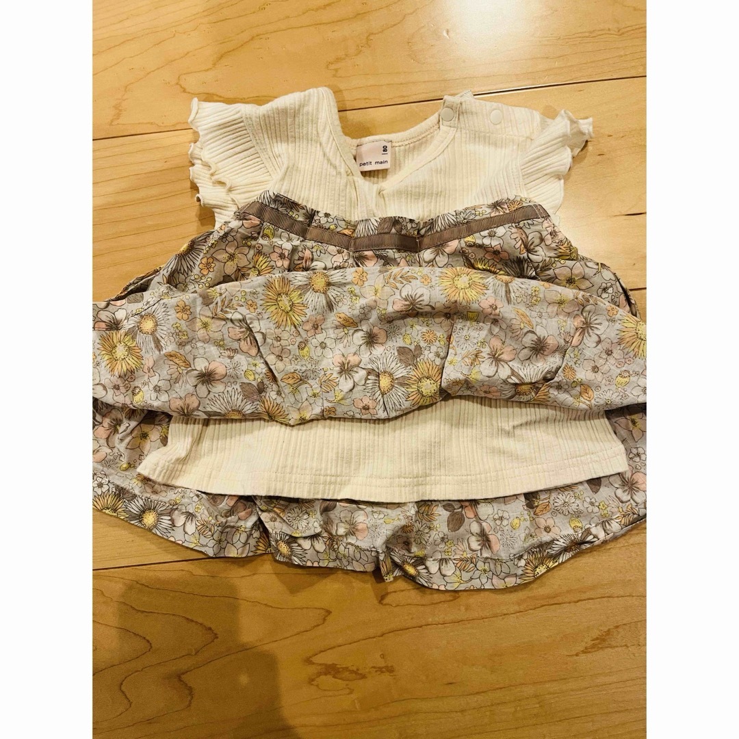 petit main(プティマイン)のプティマイン　半袖　80サイズ キッズ/ベビー/マタニティのベビー服(~85cm)(Ｔシャツ)の商品写真