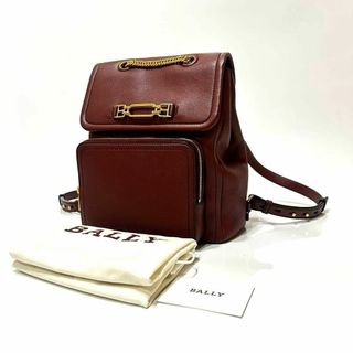 Bally - 【極美品】BALLY VALMA 1851 リュック　チェーン　ボルドー　レザー