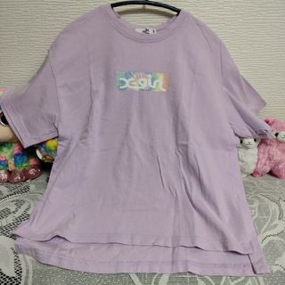 エックスガールステージス(X-girl Stages)の美品☆エックスガールステージス　ロゴＴ　半袖Ｔシャツ　パープル　140cm(Tシャツ/カットソー)